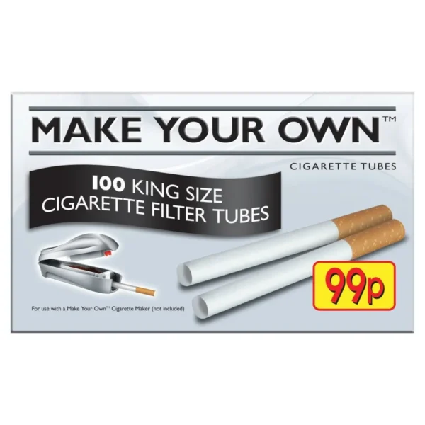 Make Your Own King Size Cigarette Filter Tubes 100 Pack